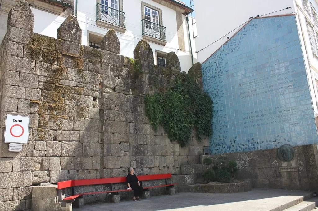 Medieval wall and towers in Ponte de Lima.