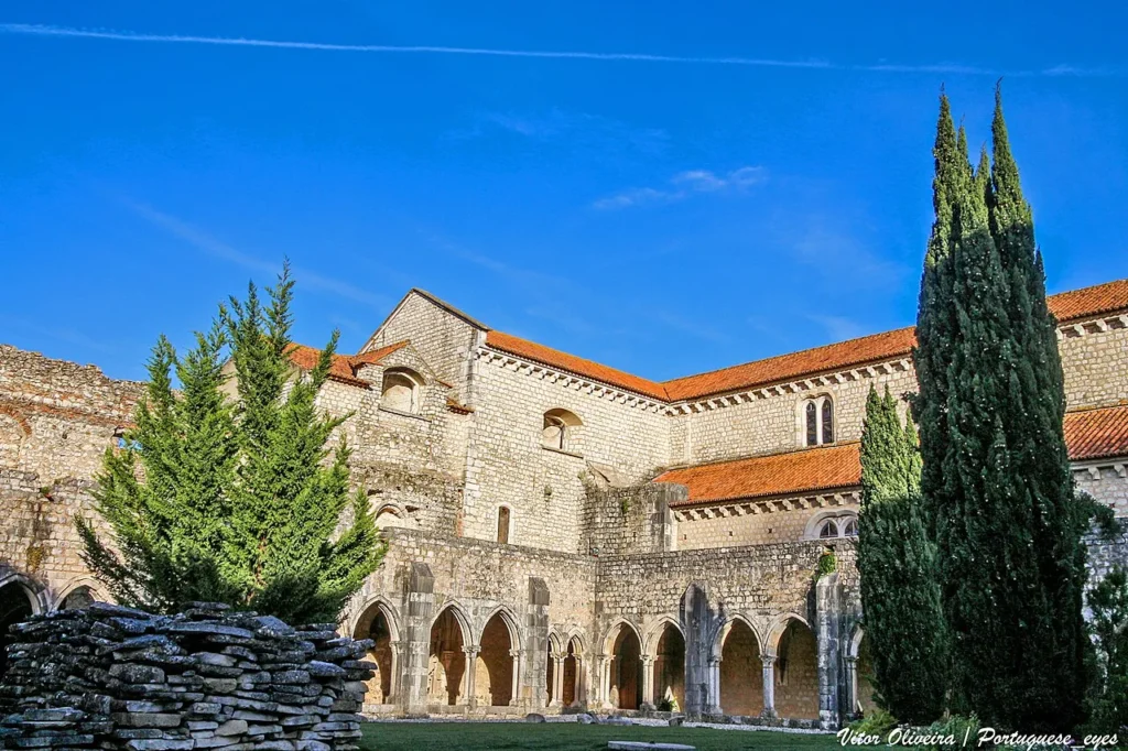 Cloister view of the Convento de São Francisco in Santarém.