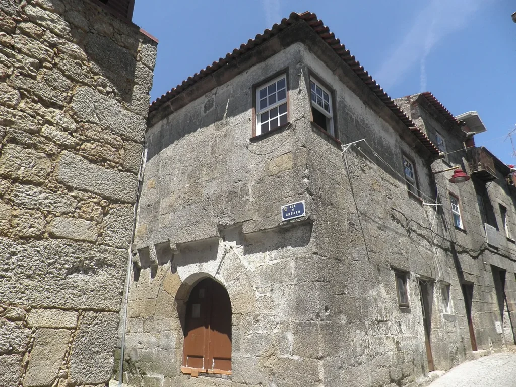 Stone house at the entrance of the former Jewish quarter in Guarda.
